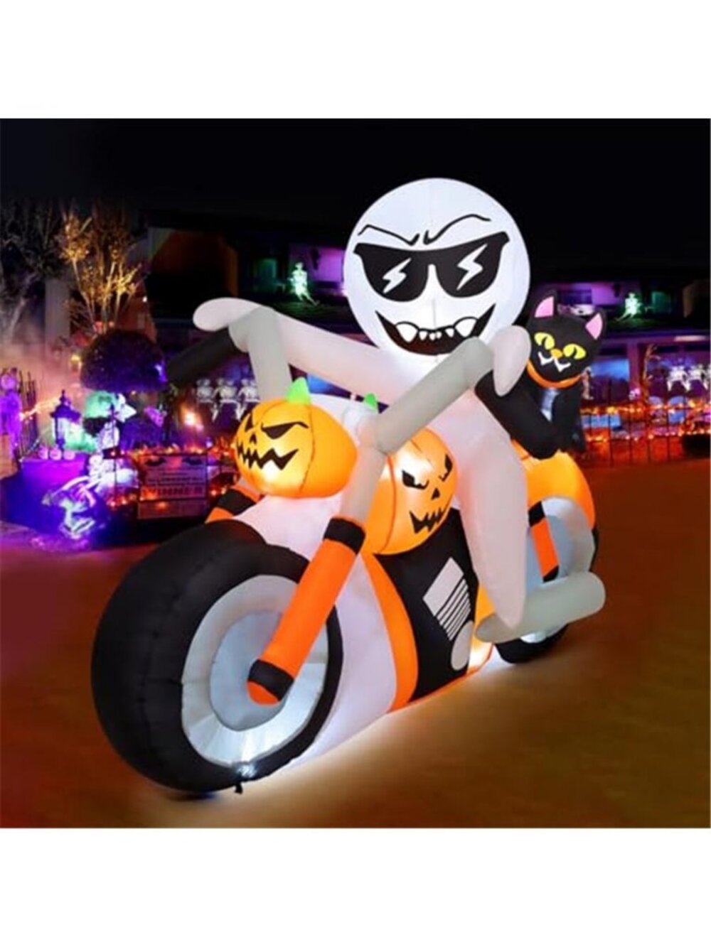 6 FT Halloween Inflatables Ghost Outdoor Decorations Blow Up Yard Pumpkin Cat